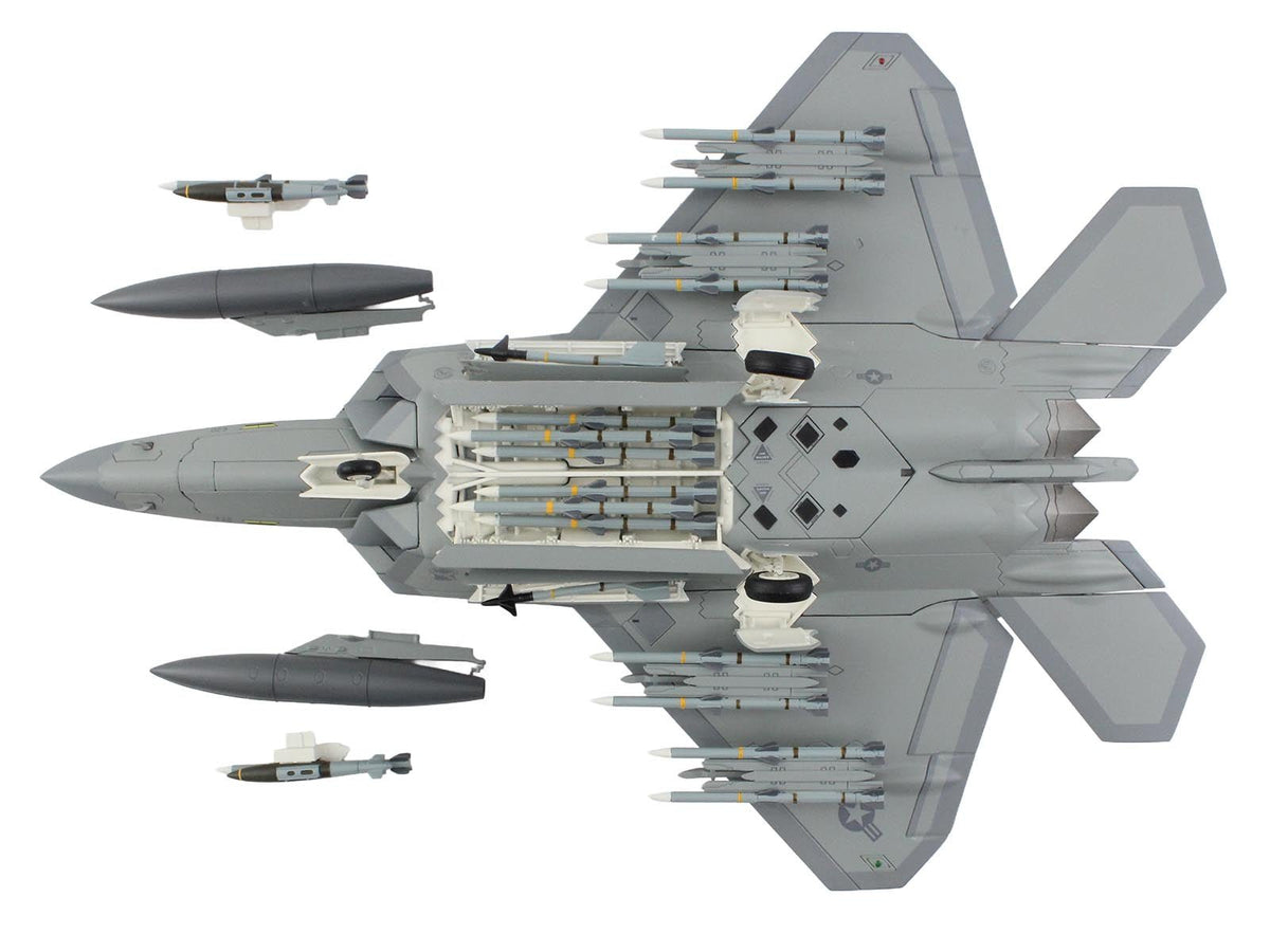 Lockheed F-22 Raptor Stealth Aircraft "01-4023 Major Joshua 'Cabo' Gunderson 43rd FS 325th FW Tyndall AFB" United States Air Force "Air Power Series" 1/72 Diecast Model by Hobby Master-Hobby Master-ModelCars.com