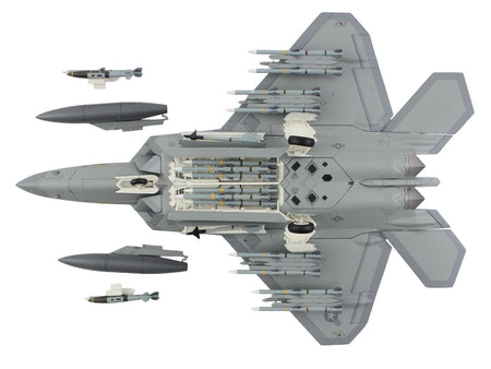 Lockheed F-22 Raptor Stealth Aircraft "01-4023 Major Joshua 'Cabo' Gunderson 43rd FS 325th FW Tyndall AFB" United States Air Force "Air Power Series" 1/72 Diecast Model by Hobby Master-Hobby Master-ModelCars.com