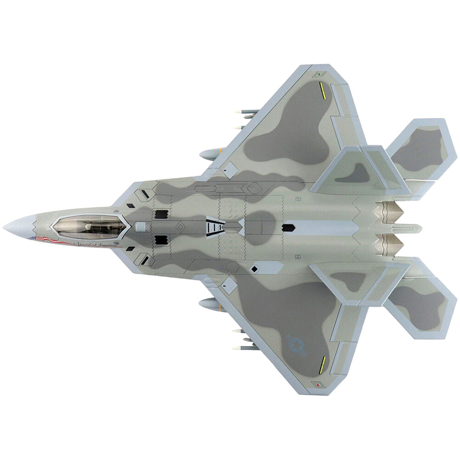 Lockheed F - 22 Raptor Stealth Aircraft "Spirit of America" United States Air Force "Air Power Series" 1/72 Diecast Model by Hobby Master - Hobby Master - ModelCars.com