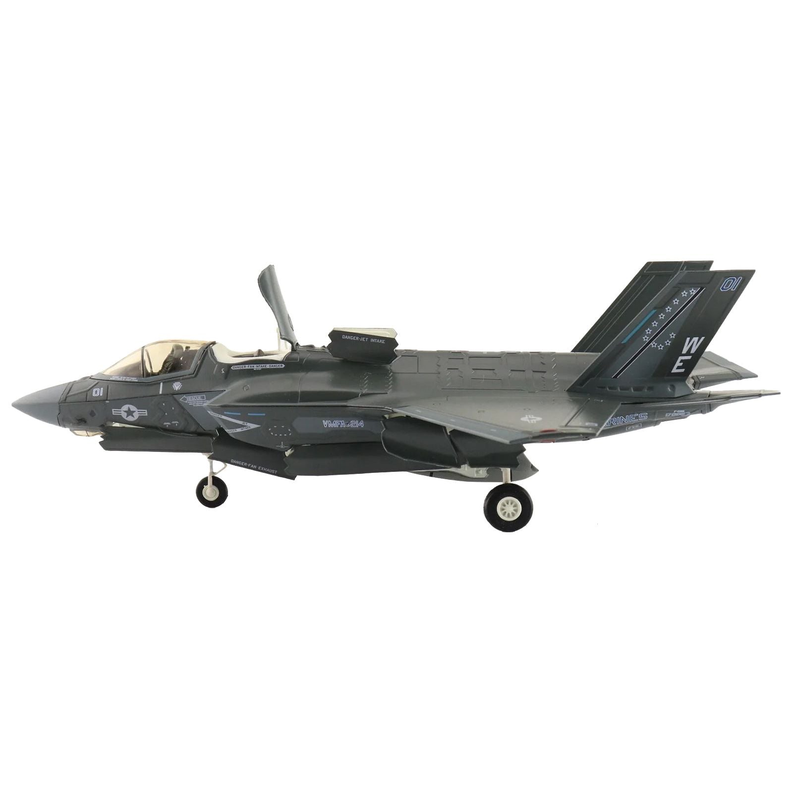Lockheed F - 35B Lightning II Aircraft "VMFA - 214 Black Sheep Marine Corps Air Station Yuma" (2023) United States Marine Corps "Air Power Series" 1/72 Diecast Model by Hobby Master - Hobby Master - ModelCars.com