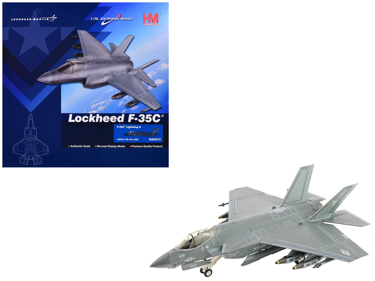 Lockheed F-35C Lightning II Aircraft "169034 VFA-125 Rough Raiders" (2022) United States Navy "Air Power Series" 1/72 Diecast Model by Hobby Master-Hobby Master-ModelCars.com
