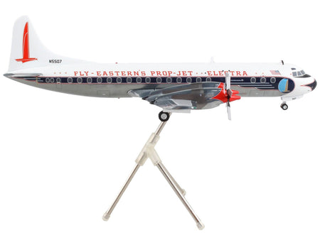 Lockheed L-188 Electra Commercial Aircraft "Eastern Air Lines" White with Blue Stripes "Gemini 200" Series 1/200 Diecast Model Airplane by GeminiJets-GeminiJets-ModelCars.com