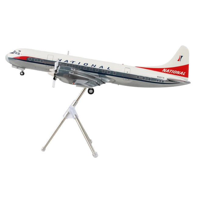 Lockheed L-188 Electra Commercial Aircraft "National Airlines" (N5017K) White and Gray "Gemini 200" Series 1/200 Diecast Model Airplane by GeminiJets-GeminiJets-ModelCars.com