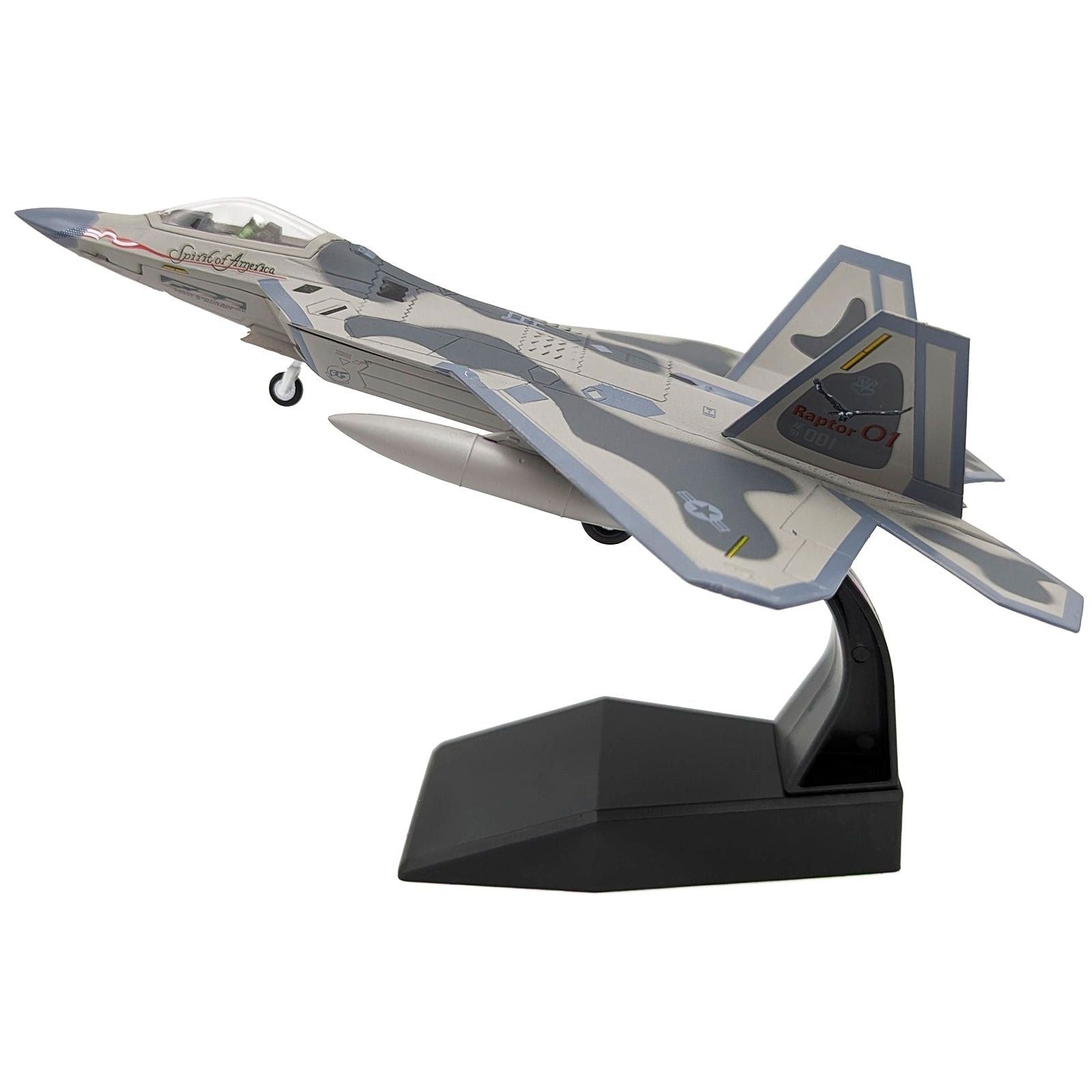 Lockheed Martin F - 22A Raptor Aircraft "Spirit of America 412th Test Wing Edwards Air Force Base" (1997) United States Air Force 1/100 Diecast Model Airplane - Other - ModelCars.com