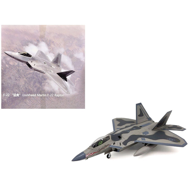 Lockheed Martin F-22A Raptor Aircraft "Spirit of America 412th Test Wing Edwards Air Force Base" (1997) United States Air Force 1/100 Diecast Model Airplane-Other-ModelCars.com