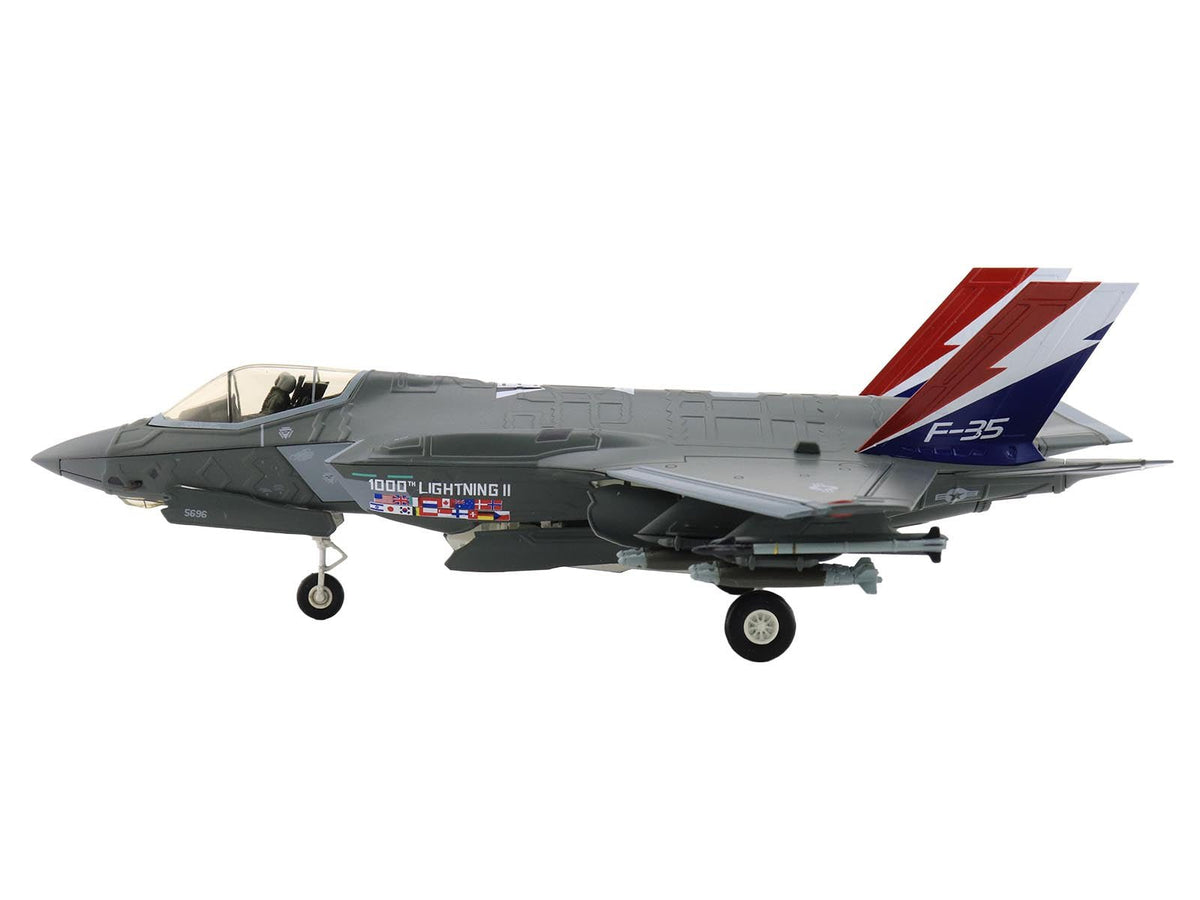 Lockheed Martin F-35A Lightning II Aircraft "22-5696 1000th Lightning II 176th FS Wisconsin ANG" (2004) United States Air Force "Air Power Series" 1/72 Diecast Model by Hobby Master-Hobby Master-ModelCars.com