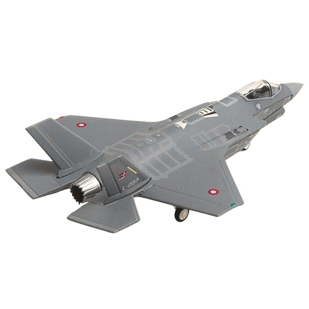 Lockheed Martin F-35A Lightning II Aircraft "Eskadrille 727 Skrydstrup Air Base" (L-007) Royal Danish Air Force 1/200 Diecast Model by Herpa-Herpa-ModelCars.com