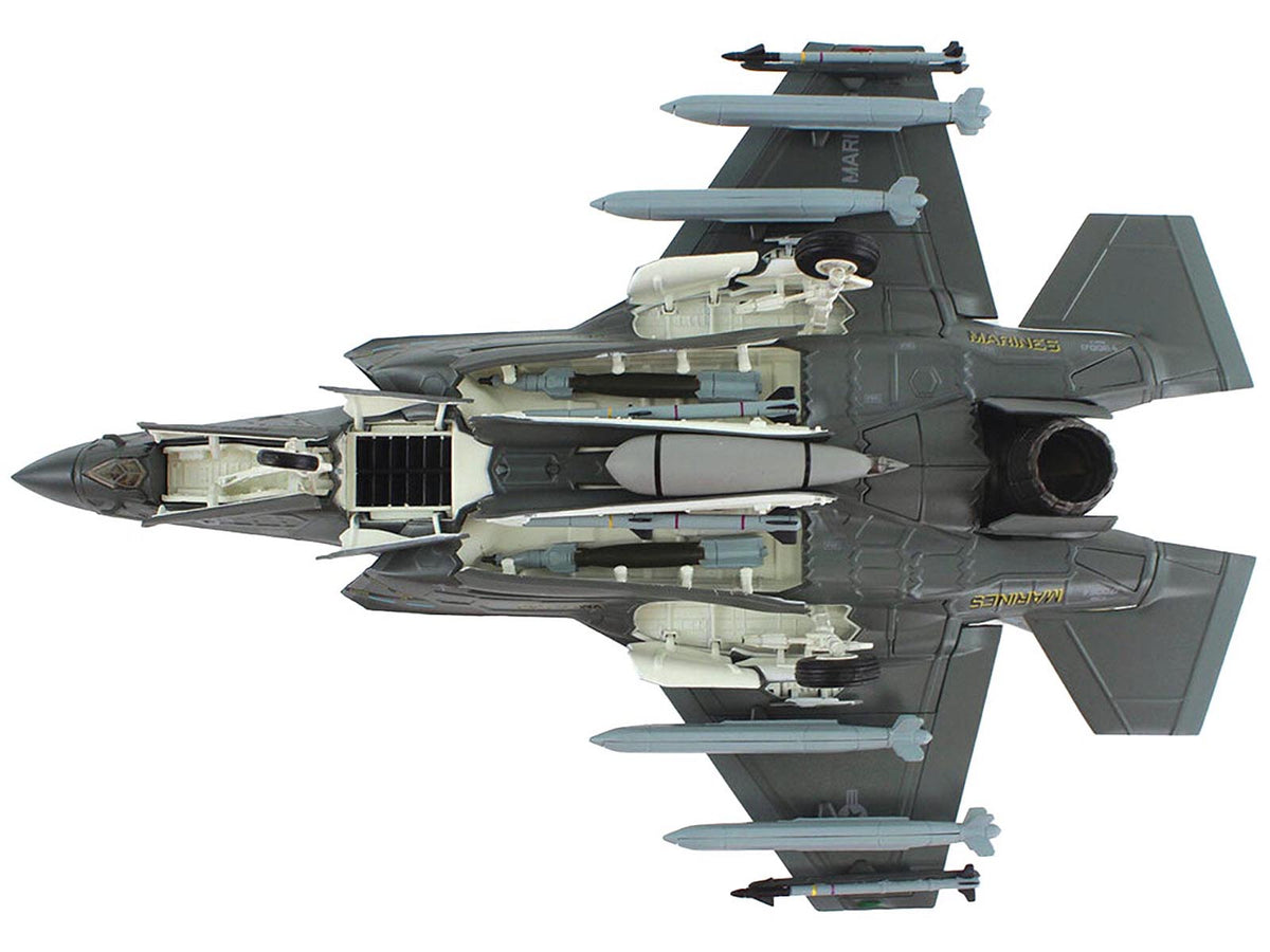 Lockheed Martin F-35B Lightning II Aircraft (Beast Mode) "Black Death VMFA-542 MCAS Cherry Point" (2023) United States Marine Corps "Air Power Series" 1/72 Diecast Model by Hobby Master-Hobby Master-ModelCars.com