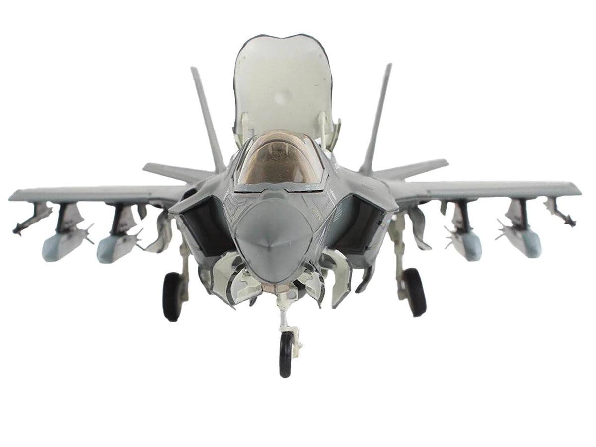 Lockheed Martin F-35B Lightning II Aircraft (Beast Mode) "Black Death VMFA-542 MCAS Cherry Point" (2023) United States Marine Corps "Air Power Series" 1/72 Diecast Model by Hobby Master-Hobby Master-ModelCars.com