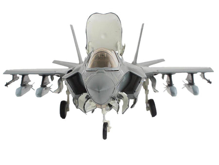Lockheed Martin F-35B Lightning II Aircraft (Beast Mode) "Black Death VMFA-542 MCAS Cherry Point" (2023) United States Marine Corps "Air Power Series" 1/72 Diecast Model by Hobby Master-Hobby Master-ModelCars.com