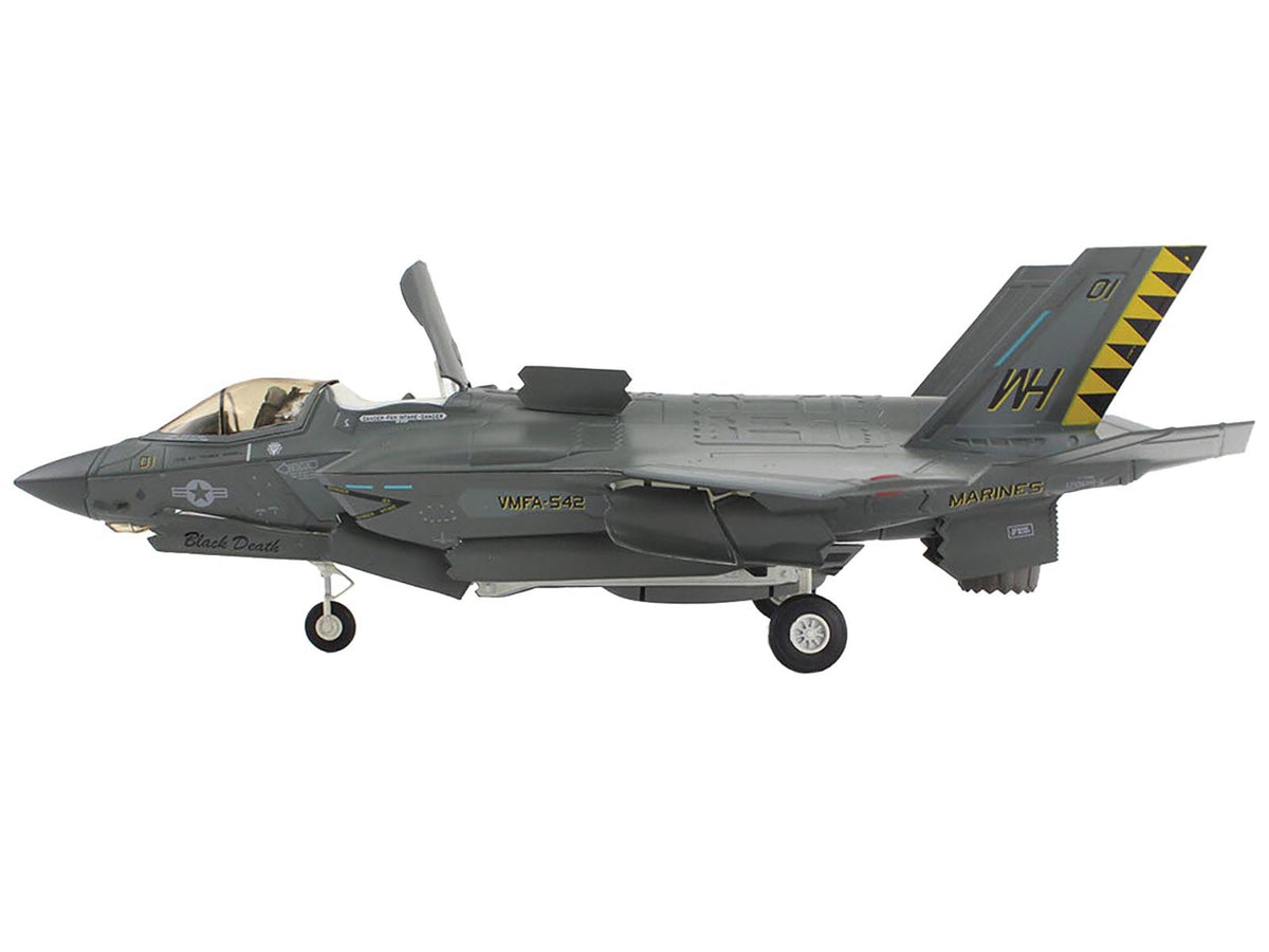 Lockheed Martin F-35B Lightning II Aircraft "Black Death VMFA-542 MCAS Cherry Point" (2023) United States Marine Corps "Air Power Series" 1/72 Diecast Model by Hobby Master-Hobby Master-ModelCars.com