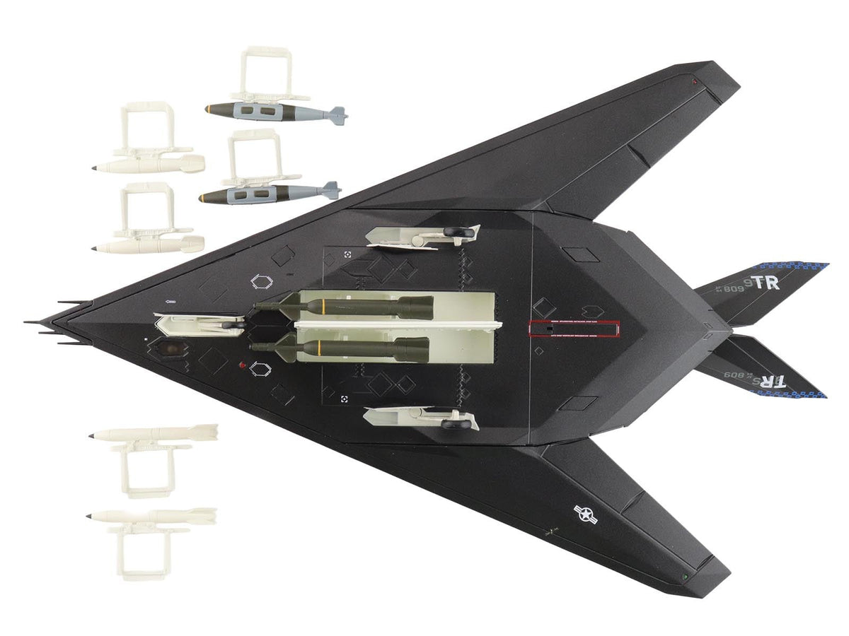 Lockheed YF-117 Nighthawk Stealth Aircraft "79-10782 410th FTS Edwards AFB" (2005) United States Air Force "Air Power Series" 1/72 Diecast Model by Hobby Master-Hobby Master-ModelCars.com