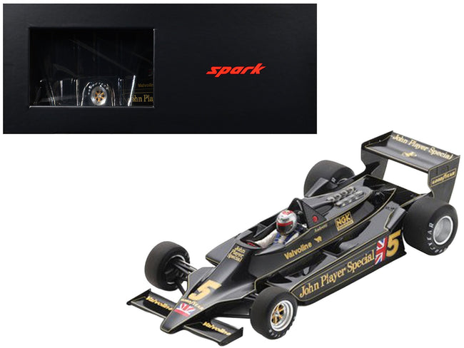 Lotus 79 5 Mario Andretti "John Player Team Lotus" Winner Formula One F1 "Belgian GP" (1978) with Acrylic Display Case 1/18 Model Car by Spark-Spark-ModelCars.com