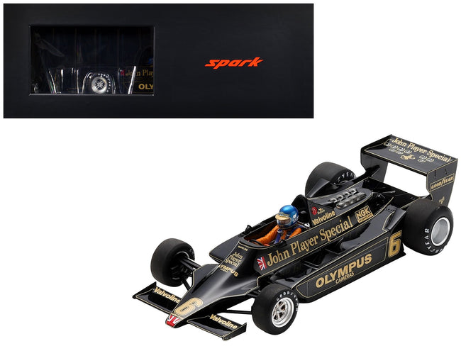Lotus 79 #6 Ronnie Peterson "John Player Team Lotus" Winner Formula One F1 "Austrian GP" (1978) with Acrylic Display Case 1/18 Model Car by Spark-Spark-ModelCars.com