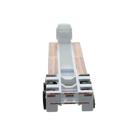 Low Boy Flatbed Trailer White 1/87 (HO) Plastic Model Car by HO Logistics-HO Logistics Replicas-ModelCars.com