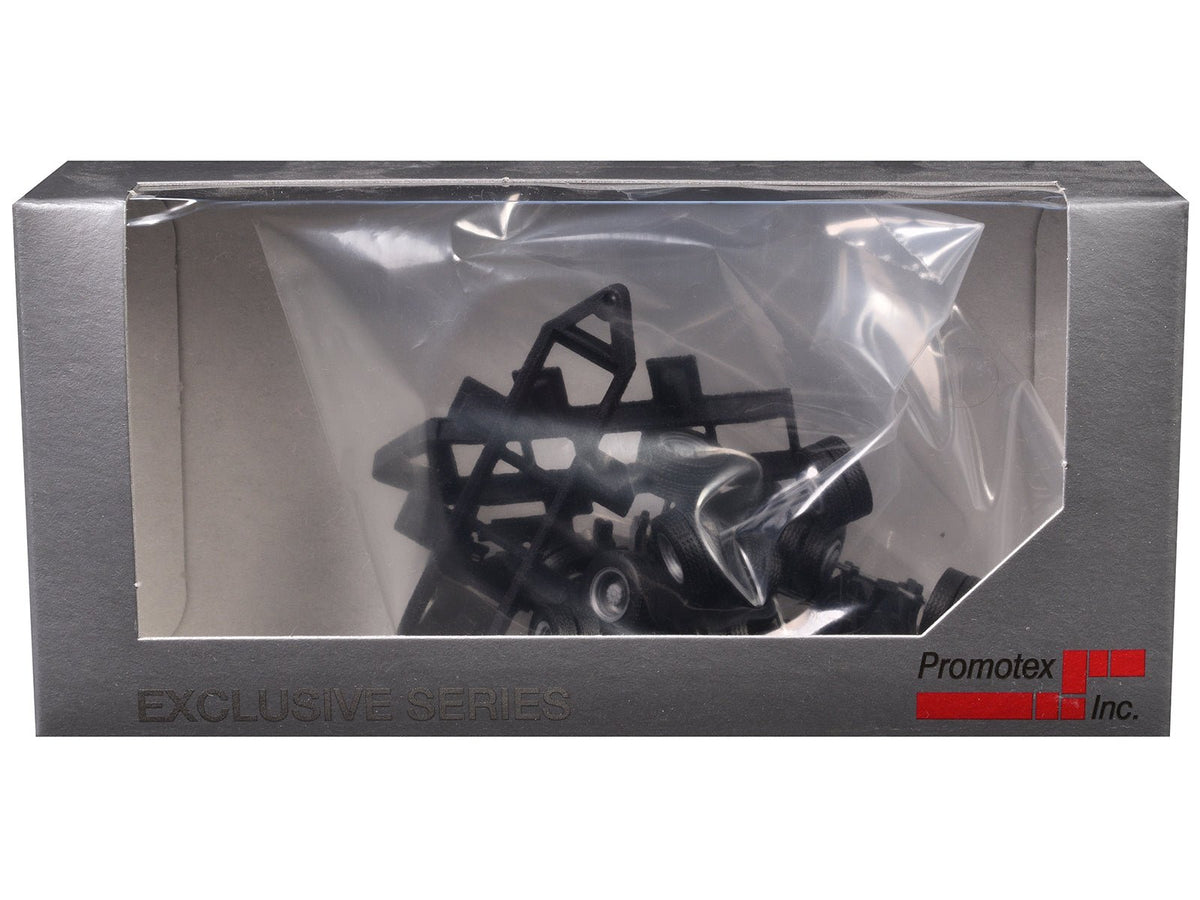Lowboy Tri-Axle Booster with Integrated Rear Axle (2 Sets) 1/87 (HO) Plastic Model by Promotex-Promotex-ModelCars.com