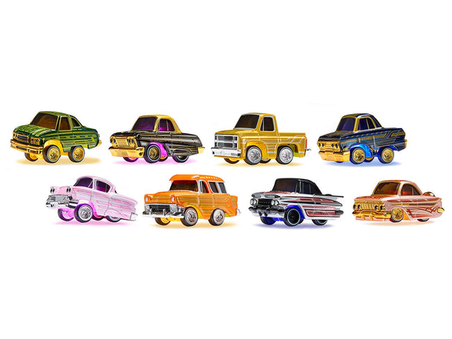 "Lowriders Show Glow" Series 2 Set of 8 Pieces Diecast Model Cars by CarTuned-Car Tuned-ModelCars.com