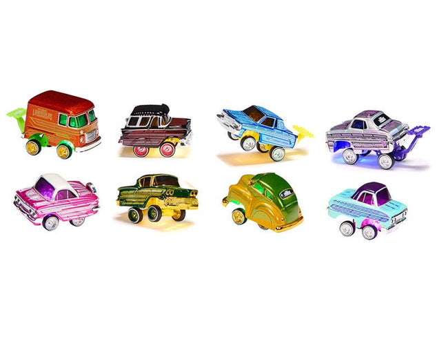 "Lowriders Show Glow" Series 4 Set of 8 Pieces Diecast Model Cars by CarTuned-Car Tuned-ModelCars.com
