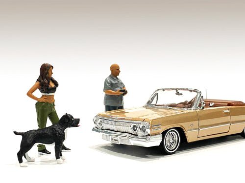 "Lowriderz" Figurine IV and a Dog for 1/18 Scale Models by American Diorama-American Diorama-ModelCars.com