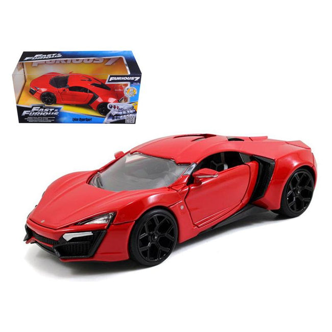Lykan Hypersport Red "Fast & Furious 7" (2015) Movie 1/24 Diecast Model Car by Jada-Jada-ModelCars.com