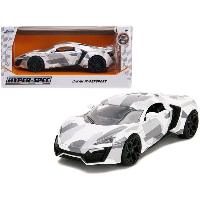Lykan Hypersport White Camouflage "Hyper-Spec" 1/24 Diecast Model Car by Jada-Jada-ModelCars.com