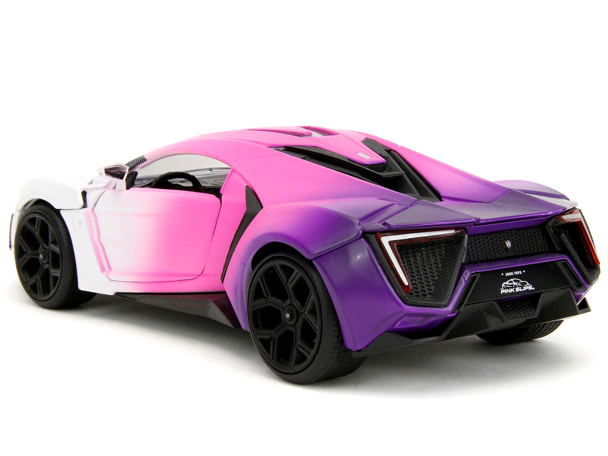 Lykan Hypersport White Pink and Purple Gradient "Pink Slips" Series 1/24 Diecast Model Car by Jada-Jada-ModelCars.com