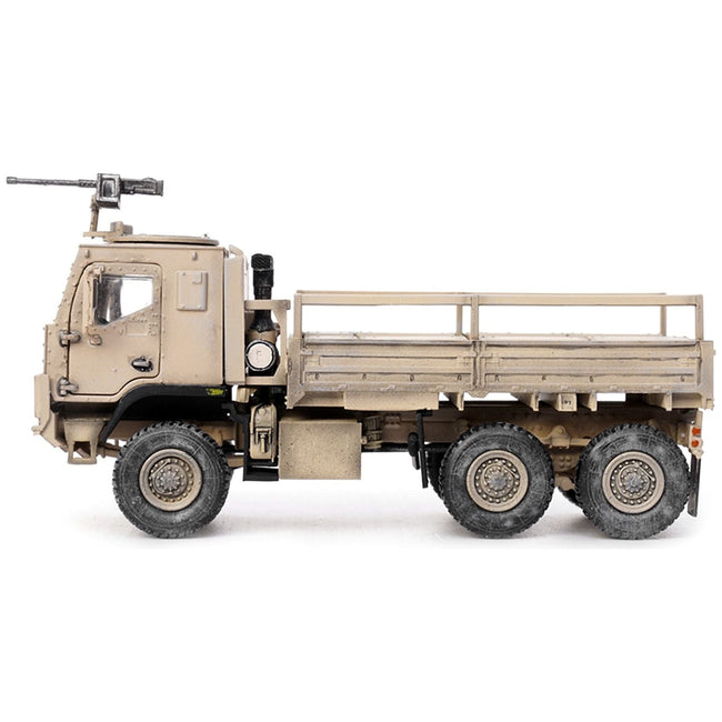 M1083 MTV (Medium Tactical Vehicle) Armored Cab Cargo Truck with Turret Desert Camouflage "US Army" "Armor Premium" Series 1/72 Diecast Model by Panzerkampf - Panzerkampf - ModelCars.com