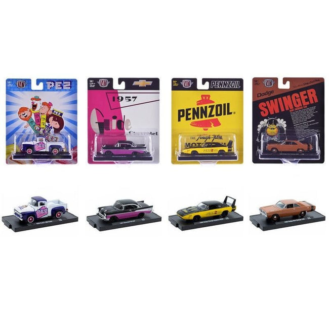 M2 "Auto-Drivers" Set of 4 pieces in Blister Packs Release 120 Limited Edition to 7000 pieces Worldwide 1/64 Diecast Model Cars by M2 Machines-M2-ModelCars.com