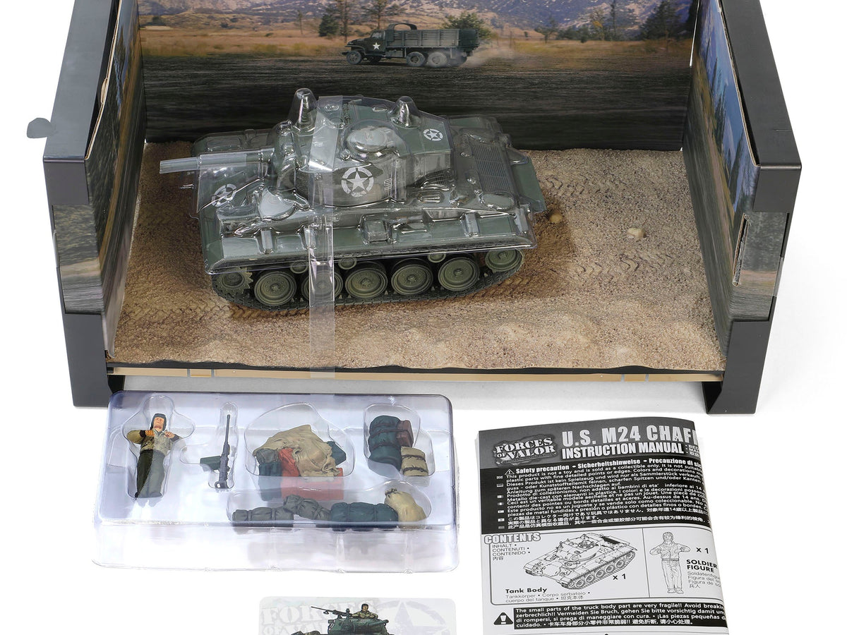 M24 Chaffee Light Tank "8th Armored Division 36th Tank Batallion, Rheinberg Germany World War II" (1945) United States Army "Armoured Fighting Vehicle" Series 1/32 Diecast Model by Forces of Valor-Forces Of Valor-ModelCars.com