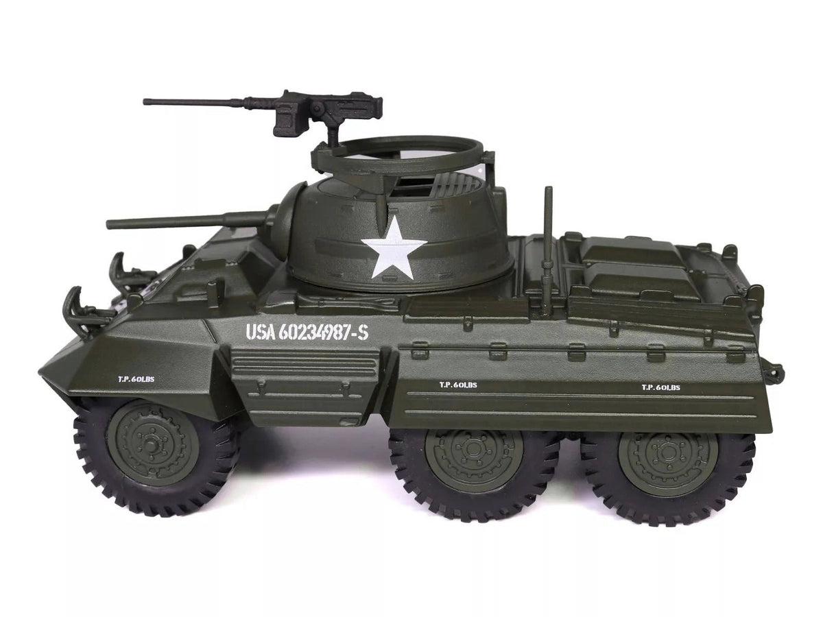 M8 Light Armored Car Olive Drab "United States Army" 1/43 Diecast Model by Militaria Die Cast-Militaria Die Cast-ModelCars.com