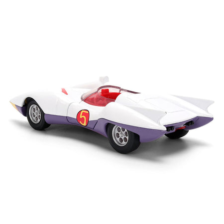 Mach 5 White with Red Stripes and Interior "Speed Racer" (1967) TV Series "Anime Hollywood Rides" Series 1/32 Diecast Model Car by Jada-Jada-ModelCars.com