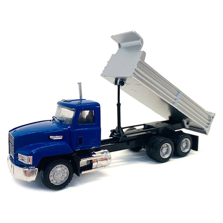 Mack Dump Truck Blue 1/87 (HO) Plastic Model Car by Promotex - Promotex - ModelCars.com