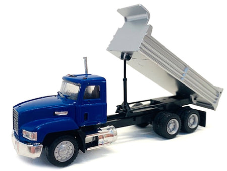 Mack Dump Truck Blue 1/87 (HO) Plastic Model Car by Promotex-Promotex-ModelCars.com