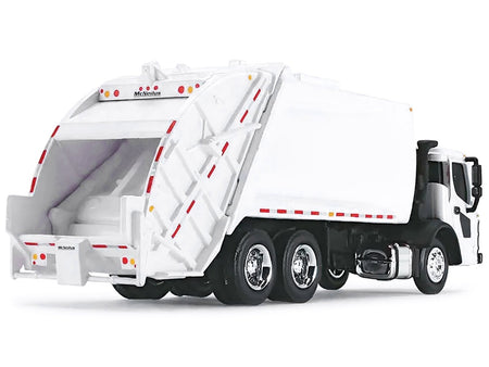 Mack LR with McNeilus Rear Load Refuse Body White 1/87 (HO) Diecast Model by First Gear-First Gear-ModelCars.com