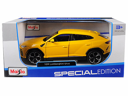 Lamborghini Urus Yellow 1/24 Diecast Model Car by Maisto - view 2