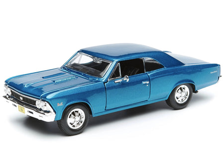 1966 Chevrolet Chevelle SS 396 Blue Metallic 1/24 Diecast Model Car by Maisto - view 2