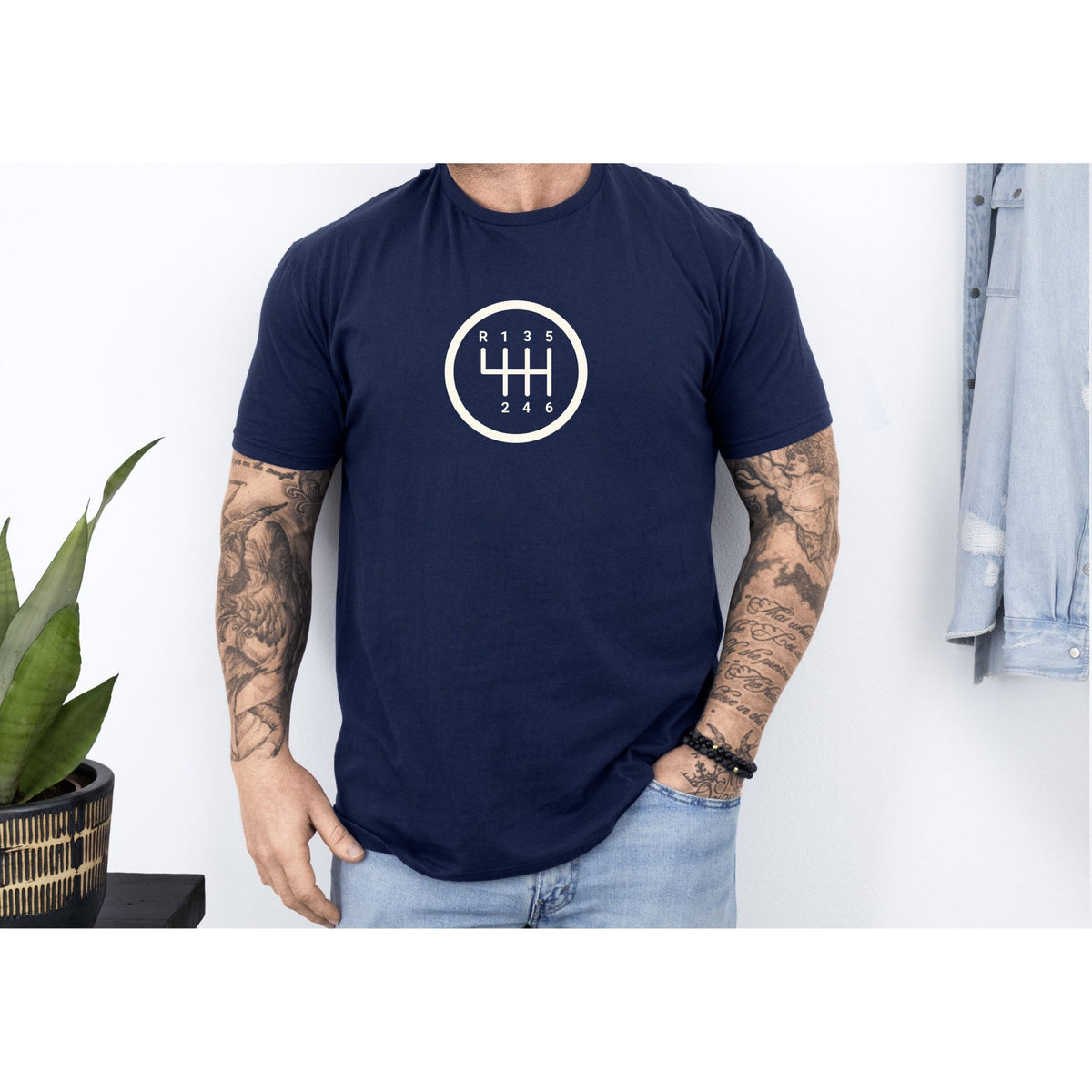 Manual 6-Speed Gear Box Vintage T-Shirt - Light Text Design + Graphic-Modelcars.com-ModelCars.com
