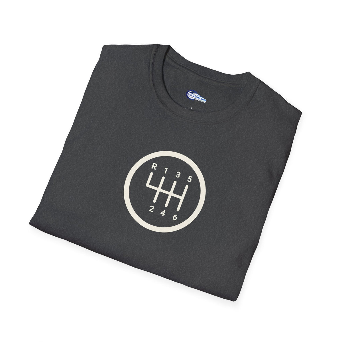 Manual 6-Speed Gear Box Vintage T-Shirt - Light Text Design + Graphic-Modelcars.com-ModelCars.com