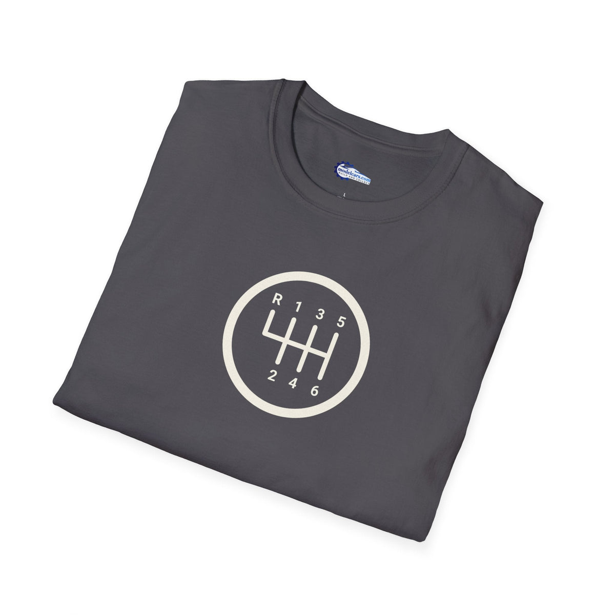 Manual 6-Speed Gear Box Vintage T-Shirt - Light Text Design + Graphic-Modelcars.com-ModelCars.com
