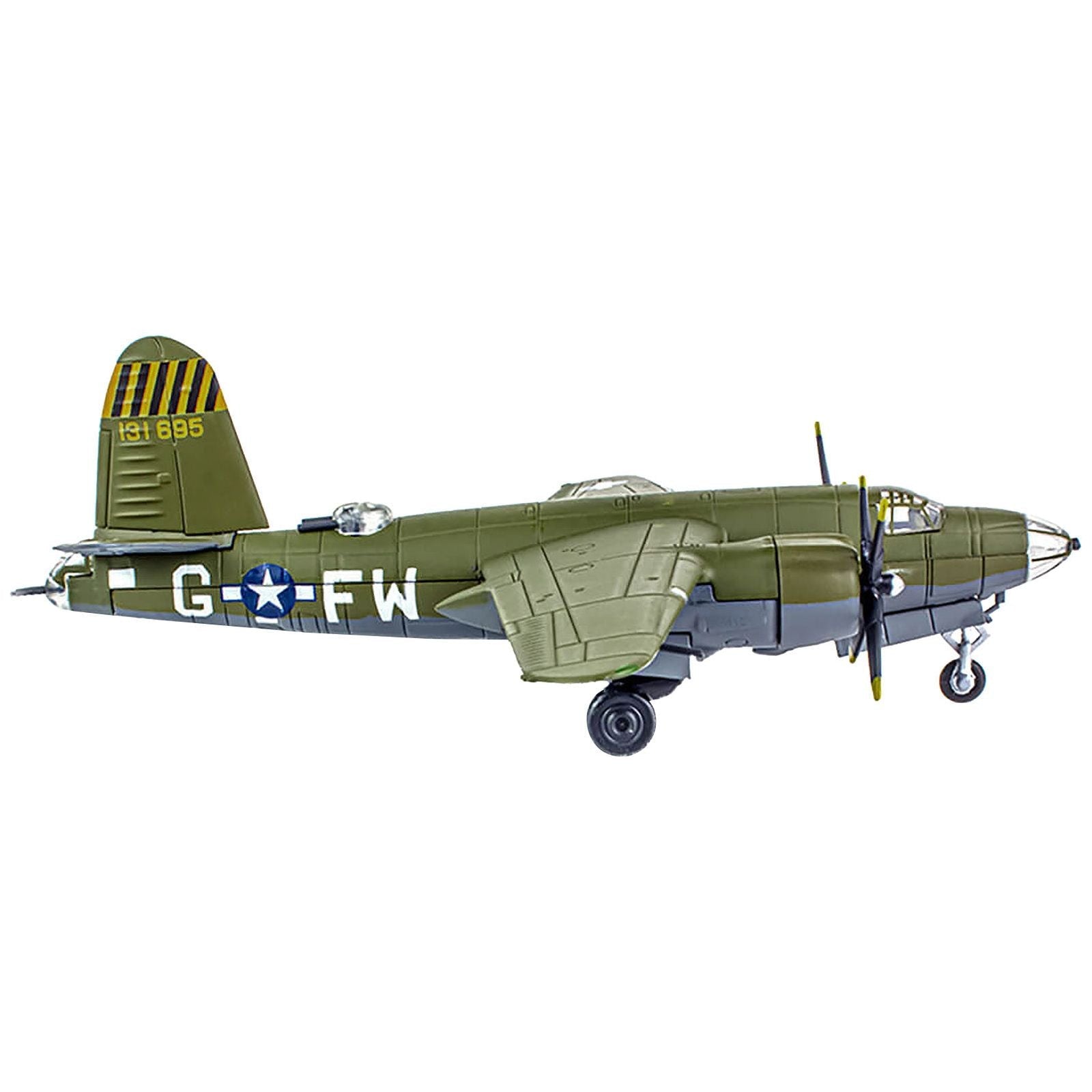 Martin B - 26B Marauder Bomber Aircraft "QQQQ 556th Bomb Squadron 387th Bomb Group" United States Army Air Forces (1943) "Planes of World War II" Series 1/144 Diecast Model Airplane by Luppa - Luppa - ModelCars.com