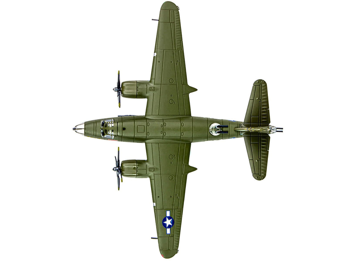 Martin B-26B Marauder Bomber Aircraft "QQQQ 556th Bomb Squadron 387th Bomb Group" United States Army Air Forces (1943) "Planes of World War II" Series 1/144 Diecast Model Airplane by Luppa-Luppa-ModelCars.com