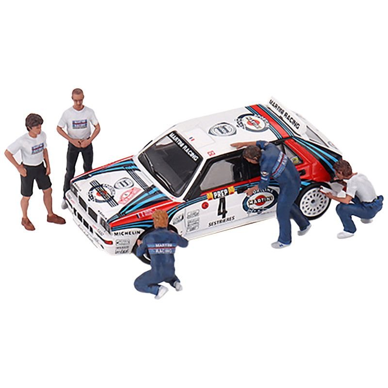 "Martini Racing WRC" 5 Piece Figure Set for 1/64 scale models by True Scale Miniatures - True Scale Miniatures - ModelCars.com