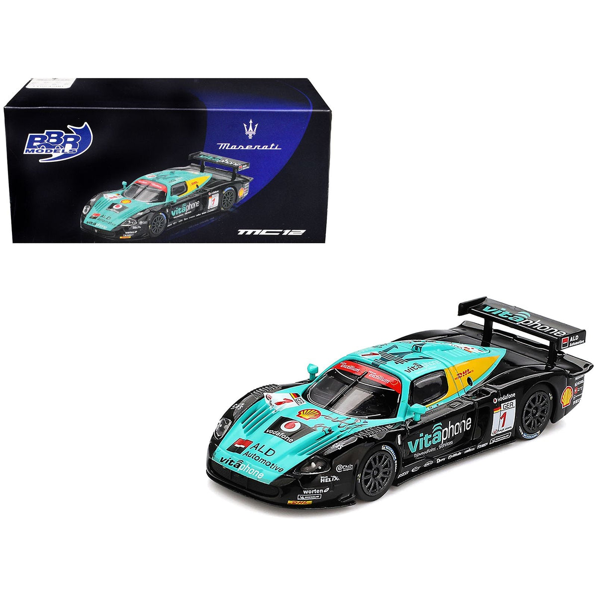 Maserati MC12 Competizione #1 Michael Bartels - Andrea Bertolini - Eric van de Poele - Stephane Sarrazin "Vitaphone Racing Team" Winner "24 Hours of Spa" (2008) 1/64 Diecast Model Car by BBR-BBR-ModelCars.com
