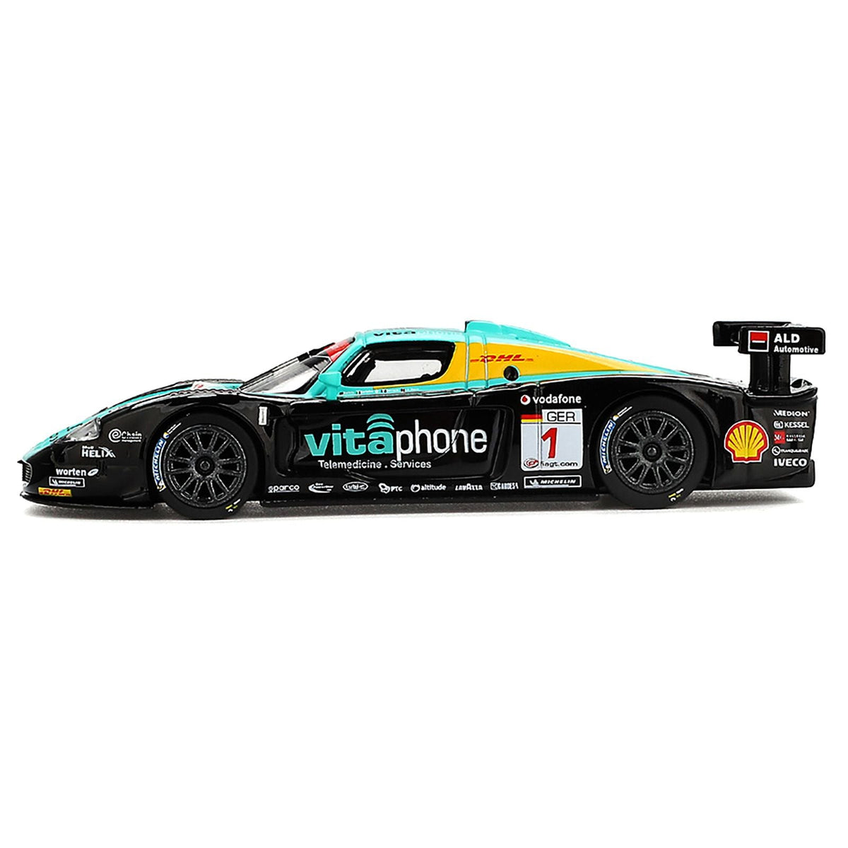 Maserati MC12 Competizione #1 Michael Bartels - Andrea Bertolini - Eric van de Poele - Stephane Sarrazin "Vitaphone Racing Team" Winner "24 Hours of Spa" (2008) 1/64 Diecast Model Car by BBR-BBR-ModelCars.com