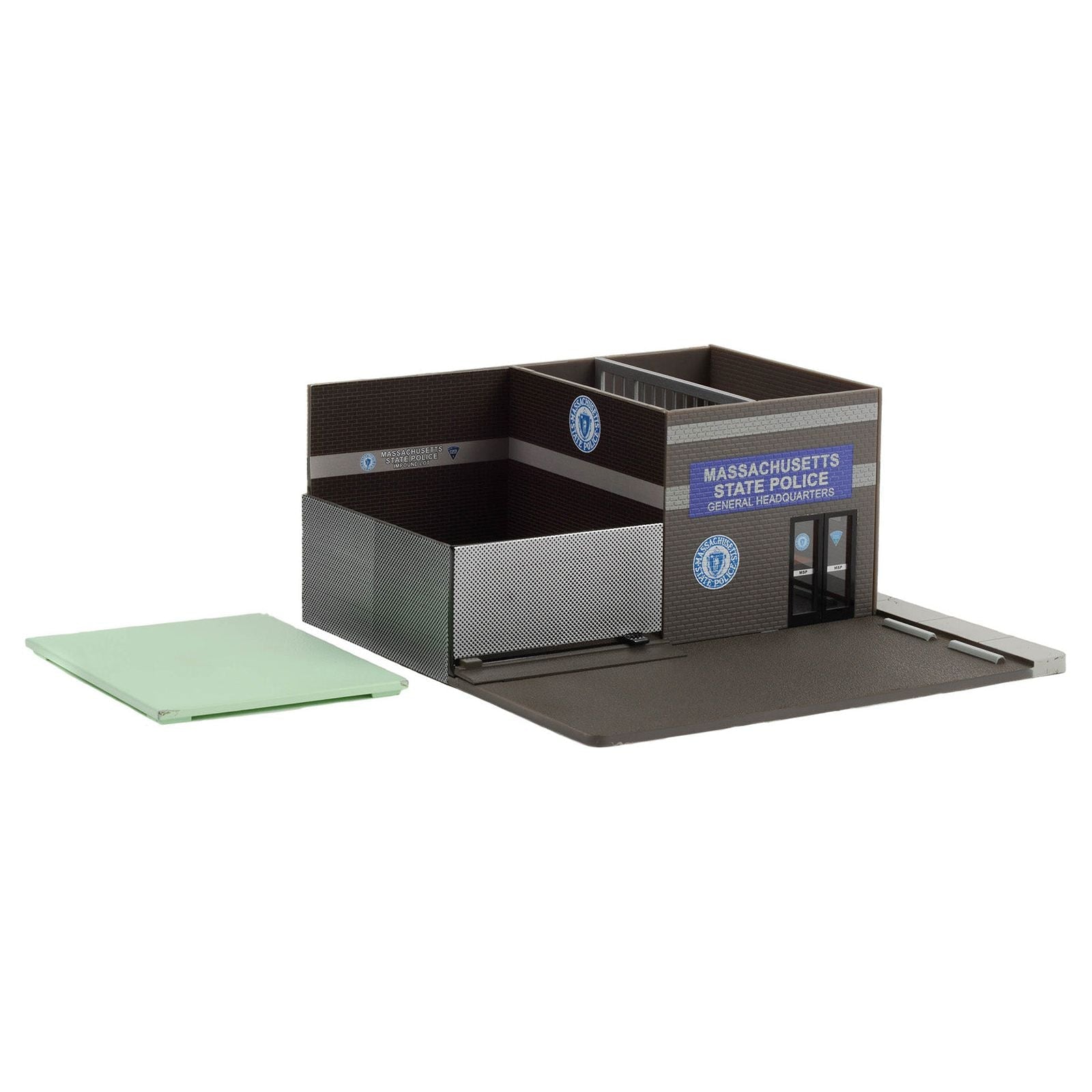 Massachusetts State Police General Headquarters Diorama "Hot Pursuit Central Command" "Mechanic's Corner" Series 10 for 1/64 Scale Models by Greenlight - Greenlight - ModelCars.com