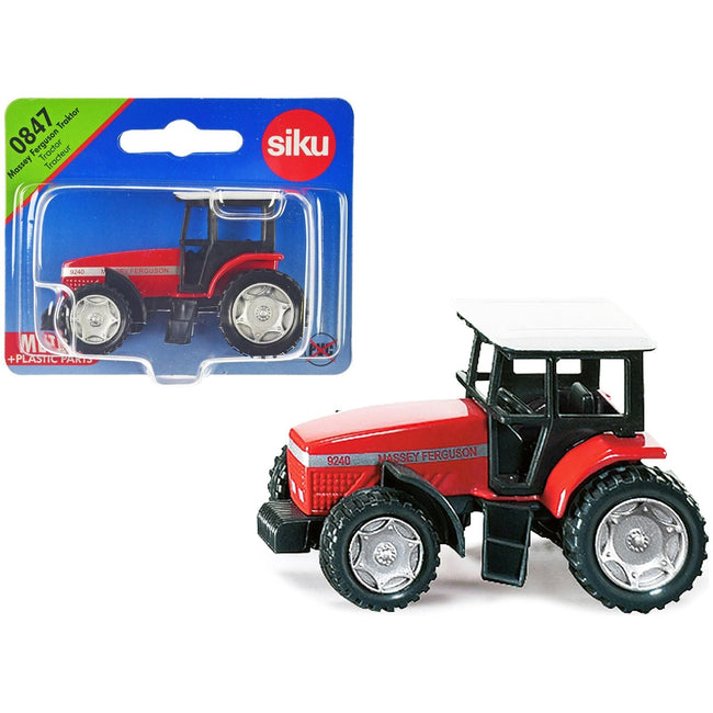 Massey Ferguson 9240 Tractor Red with White Top Diecast Model by Siku-SIKU-ModelCars.com