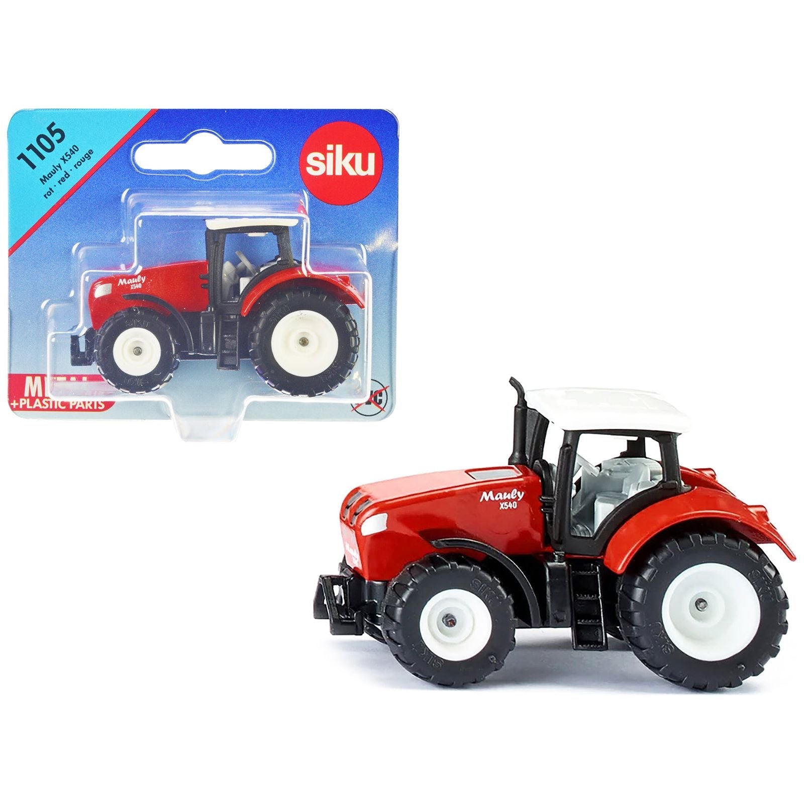 Mauly X540 Tractor Red with White Top Diecast Model by Siku - SIKU - ModelCars.com