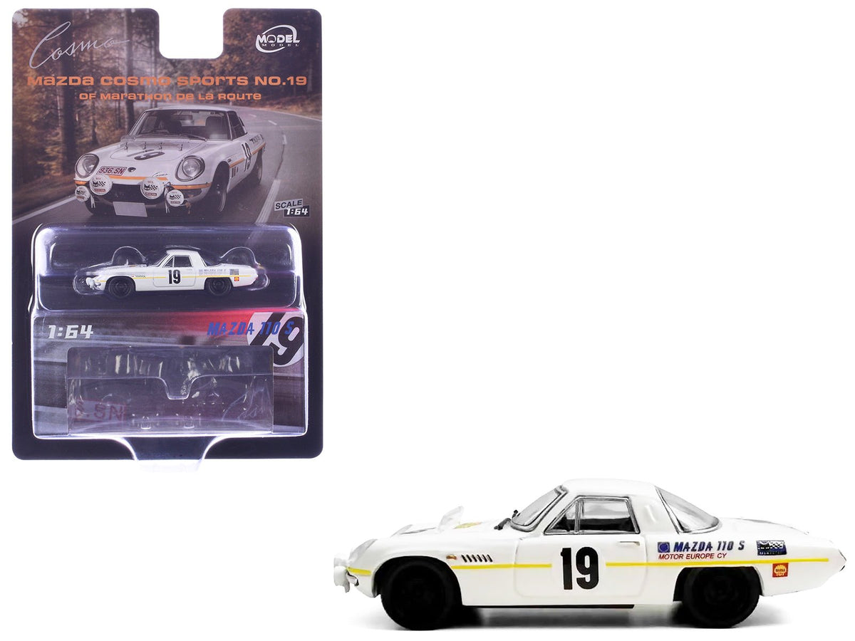 Mazda 110 S Cosmo Sports RHD (Right Hand Drive) #19 "Marathon de la Route" (1968) 1/64 Diecast Model Car by Model Model-Model Model-ModelCars.com