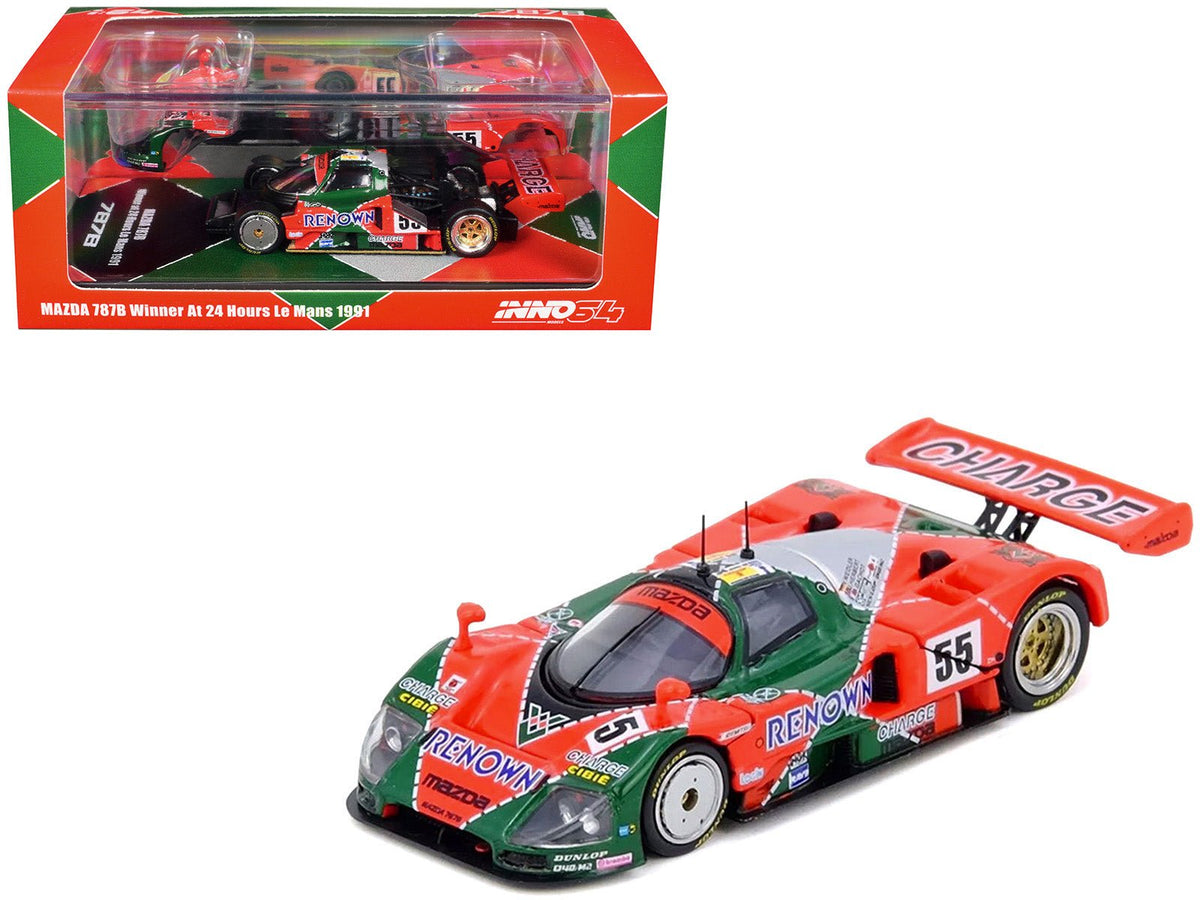 Mazda 787B 55 Johnny Herbert - Volker Weidler - Bertrand Gachot "Mazdaspeed" Winner "24 Hours of Le Mans" (1991) 1/64 Diecast Model Car by Inno Models-Inno Models-ModelCars.com