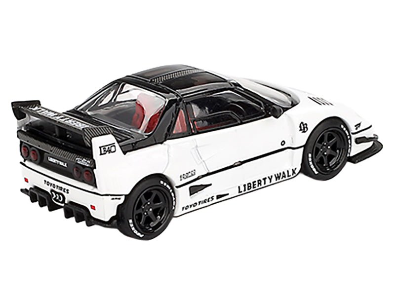 Mazda AZ-1 Liberty Walk LB40 RHD (Right Hand Drive) White with Black Top "2024 Tokyo Auto Salon" Limited Edition 1/64 Diecast Model Car by Mini GT-Mini GT-ModelCars.com